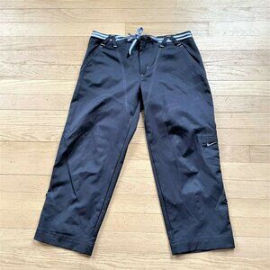 Nike Women Pants 100% Polyester convertible roll up Adjustable Waist Blue Small